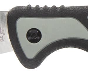 Old Timer 1137140 Trail Boss  3.70" Fixed Caper Plain Stainless Steel Blade 5.25" TPE Handle Includes Sheath