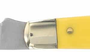 Old Timer 1180011 Gunstock Trapper 3" Plain Stainless Steel Blade Yellow