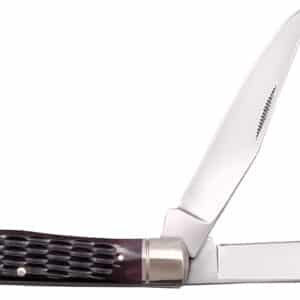Cold Steel CSFLTRPRJ Trapper  3" Folding Clip/Spey Plain 8Cr13MoV SS Blade/Brown Jigged w/Polished Bolsters Bone Handle
