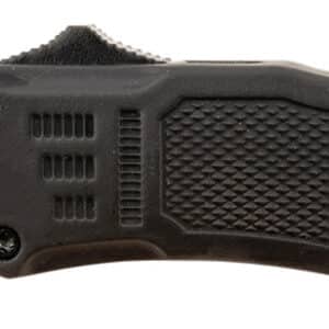 Steel River Knives MT616BDP Spartan  Mini 2.75" OTF Drop Point Plain Black/Silver 440C SS Blade/ 4.25" Black Aluminum Zinc Alloy Handle