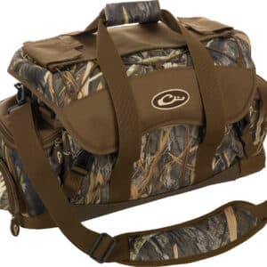 Drake Waterfowl DA2030022 Blind Bag Refuge Mossy Oak Bottomland Heavy Duty Nylon Extra Large Duffle Bag Zipper Closure