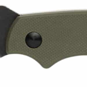 Browning 3220504B Hidden Hollow  EDC Small 2.25" Folding Drop Point Plain Black Oxide Stonewashed D2 Steel Blade, OD Green G10 Handle, Box Pkg