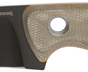 Browning 3220508B Desolation  Small 3.75" Fixed Modified Drop Point Plain Black Powder Coated 440C SS Blade, Tan Micarta Laminate Handle