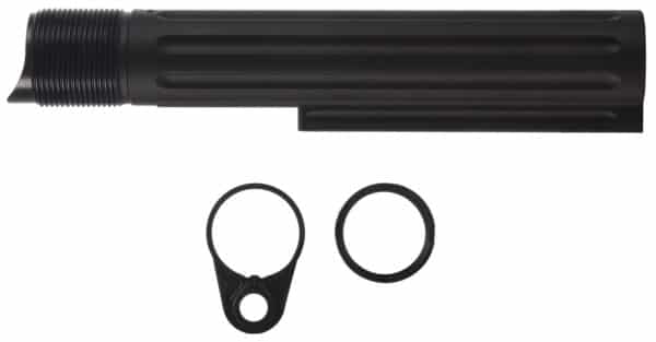 Primary Weapons 4G2BTMB-1F Castle Nut  7075 T-6 Aluminum Black Anodized