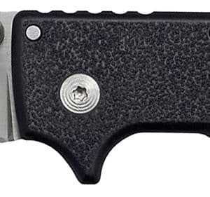 Cold Steel CS62K1Z SR1 Lite 4" Folding Clip Point Plain Stonewashed 8Cr14MoV SS Blade, 5.63" Black Textured Griv-Ex Handle