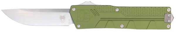 CobraTec Knives CTPRNEDGODG Paragon  Sports South Exclusive OTF Plain Satin VG-10 SS Blade Green Textured
