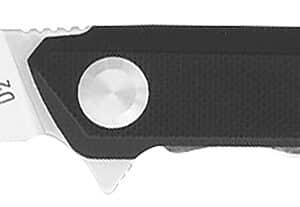 CobraTec Knives CTMONBLK Monarch  3.50" Folding Plain Satin D2 Steel Blade, 4.75" Black G10 Handle