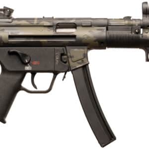 HK 81001152 SP5  Sports South Exclusive 9mm Luger 30+1 8.86" Black Steel Barrel Aluminum Woodland Camo Right Hand