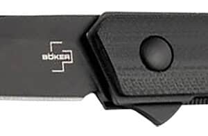 Boker 01BO339 Plus Kwaiken Air Pocket 3.54" Plain Black G10 Handle