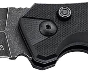 Boker 01BO796 Intention II  3.35" Folding Dagger Plain D2 Steel Blade Black G10 Handle