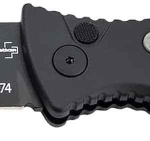 Boker 01KALS136  Kalashnikov 3.35" Clip Point Plain Black D2 Steel Blade Black/Gray Aluminum Handle