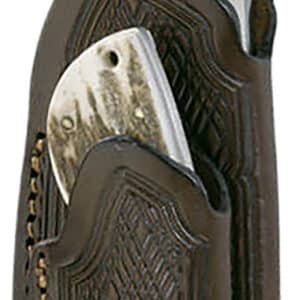 Boker 02BA5130H  Hunters Combo 2.38"/4.25" Caper/GutHook 440C SS Blade Rugged Stag Handle