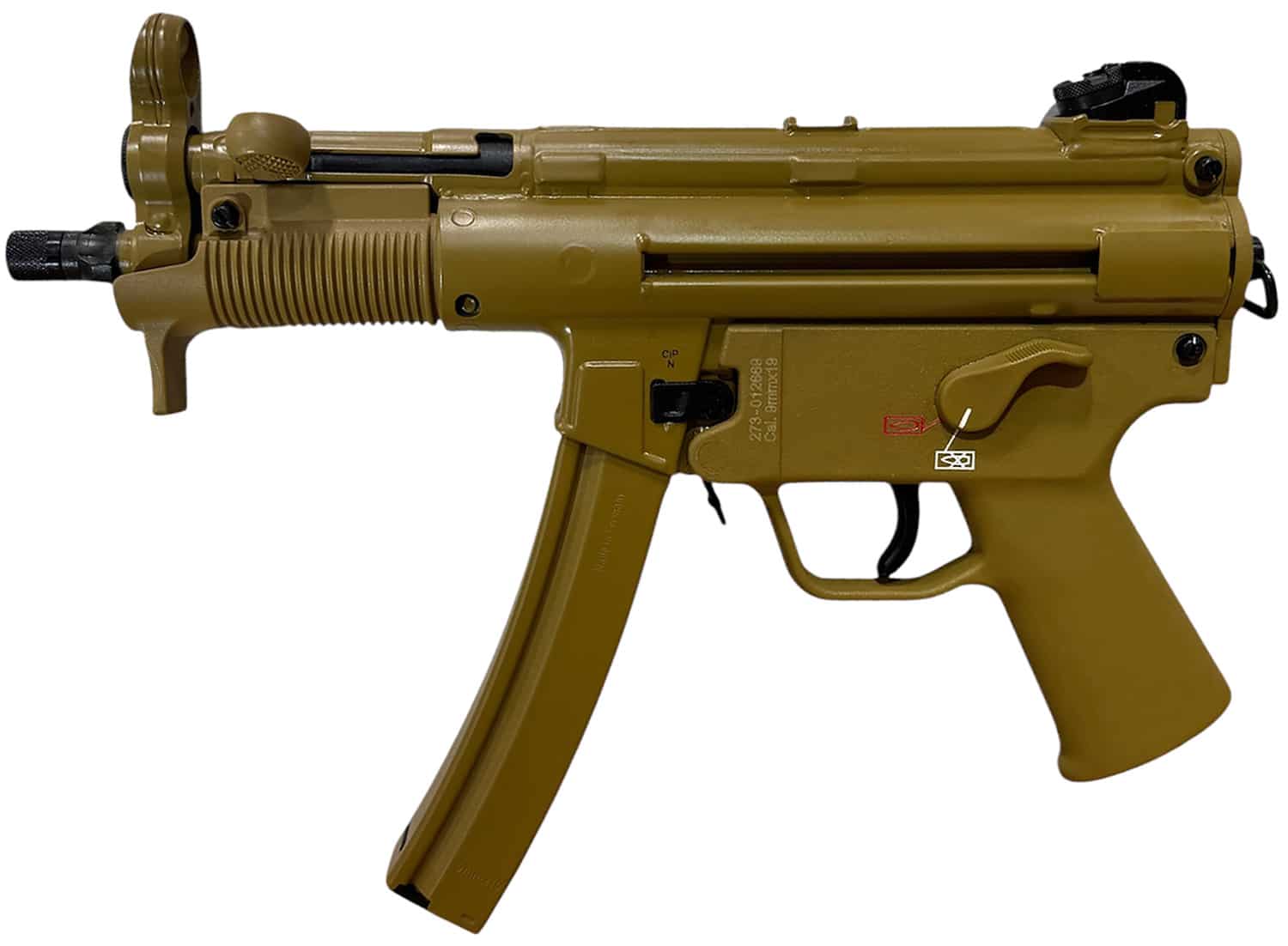 Heckler & Koch SP5K-PDW 9mmx19 RAL8000 pistol side view