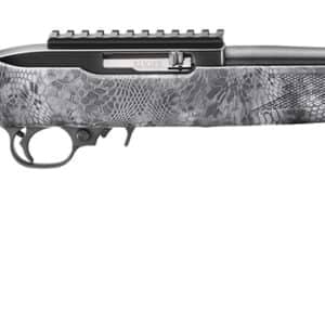 Ruger 10/22 .22 LR Kryptek Typhon camo synthetic stock 16.12-inch threaded barrel