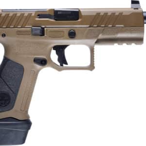 Beretta APX A1 9mm FDE full-size pistol with 4.8-inch threaded barrel and optic-ready slide