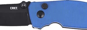 CRKT SQUID 2.2" FINE EDGE - BLUE/BLACK BUTTON LOCK D2