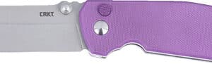 CRKT SQUID XM 2.9" FINE EDGE - VIOLET/SS BUTTON LOCK D2