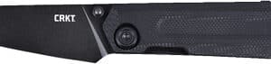CRKT STRAIGHT 2.6" PLAIN EDGE - BLACK/BLACK G10 D2