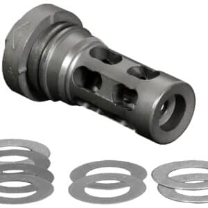 Yankee Hill 4302MB28A QD Light Tactical Muzzle Brake made of Black Finish Steel with 1/2"-28 tpi Threads for 30 Cal AR-Platform