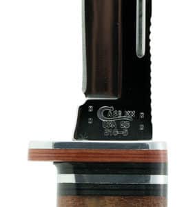 Case 381 Utility Hunter 5" Fixed Clip Point Plain Mirror Polished Tru-Sharp SS Blade/4.50" Grooved Leather Handle Includes Sheath