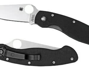 Spyderco C36GPE Military  4" Folding Modified Clip Point Plain CPM S30V Stainless Steel Blade/G10 Black Handle