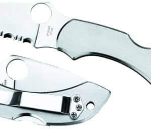 Spyderco C28P Dragonfly 2  2.31" Folding Clip Point Serrated VG-10 SS Blade Stainless Steel Handle Includes Pocket Clip