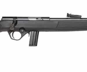 Mossberg 802 Plinkster .22 LR bolt-action rifle with 18 inch blued barrel and black synthetic stock