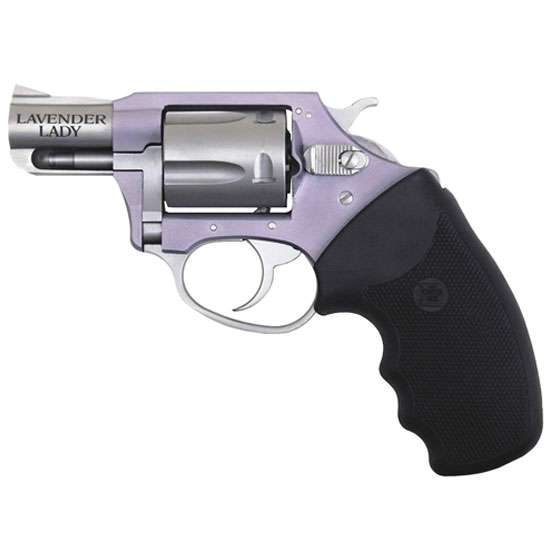 Charter Arms Lavender Lady .32 H&R revolver with 2-inch barrel and lavender aluminum frame