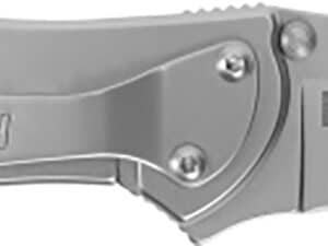 Kershaw 1660 Leek  3" Folding Drop Point Plain Bead Blasted 14C28N Steel Blade Bead Blasted 410 Stainless Steel Handle Includes Pocket Clip