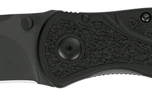 Kershaw 1670BLK Blur  3.40" Folding Drop Point w/Recurve Plain Black DLC 14C28N Steel Blade Black Anodized Aluminum Handle Includes Pocket Clip