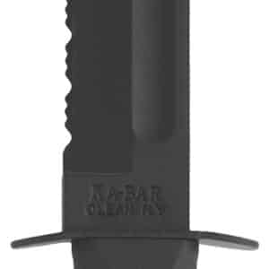 Ka-Bar 1214 Fighting/Utility  7" Fixed Clip Point Serrated Black 1095 Cro-Van Blade, Black Kraton G Handle, Includes Sheath