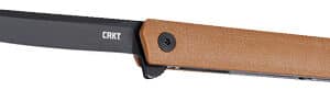 CRKT CEO FLIPPER 3.3" PLAIN - EDGE DESERT TAN/BLACK AUS8
