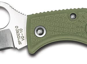 Spyderco LFGP3 Ladybug 3  1.94" Folding Clip Point Plain VG-10 SS Blade Foliage Green FRN Handle