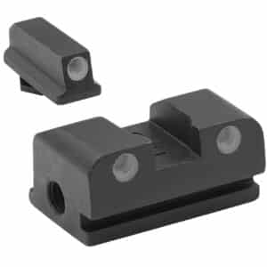 Meprolight USA 188013101 Tru-Dot  Green Tritium White Outline Front Sight-Green Tritium White Outline Rear Sight Walther Arms P99/PPQ