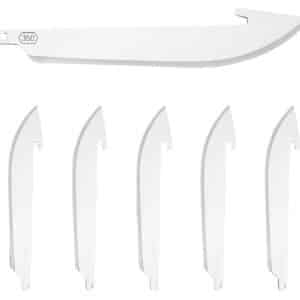 Outdoor Edge RR6 Replacement Blades RazorLite Drop Point 3.50" 420J2 Stainless Steel Blade Silver 6 Blades