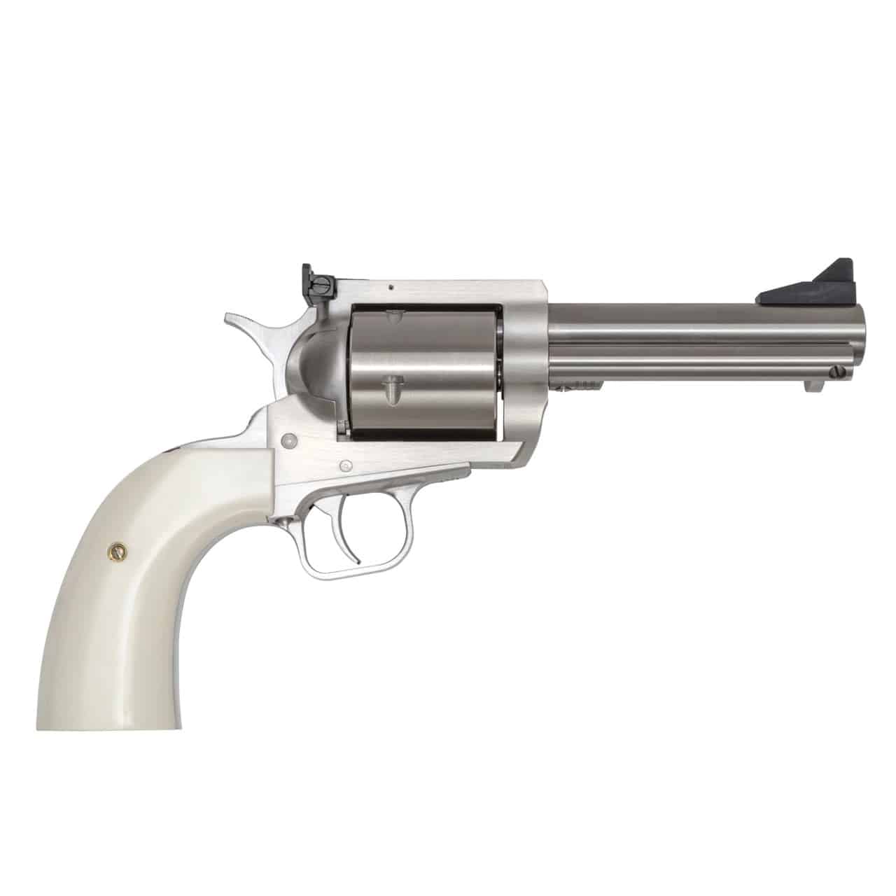 Magnum Research BFR .500 JRH 5.5 inch stainless revolver with Bisley white polymer grips
