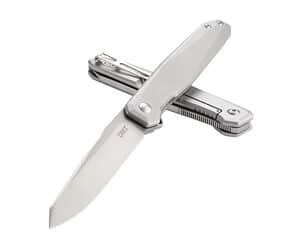 CRKT FACET SILVER 3.37" PLAIN EDGE