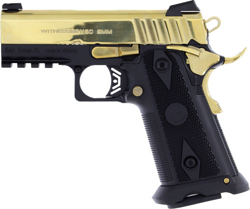 Girsan Witness 2311 9mm pistol with 3.4-inch barrel in black and gold finish