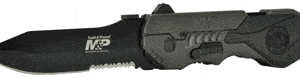 S&W KNIFE M&P 2ND GEN SPRING - ASSIST 3.6" DROP PNT SERRATED