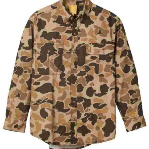 Browning Wasatch-CB Shirt Button-Front 2 Pocket Vintage Tan Camo M