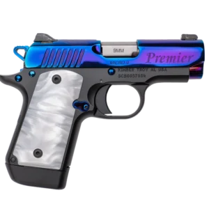 CNC FIREARMS Kimber Micro 9 9mm pistol with Rainbow PVD finish and Pearl Kirinite grips