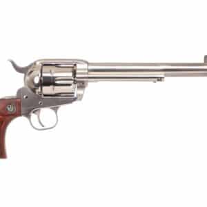 Ruger Vaquero .357 Magnum stainless revolver with wood grip and 7-1/2" barrel