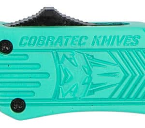 CobraTec Knives STFCTK1STNS CTK-1  Small 2.75" OTF Tanto Plain D2 Steel Blade/Tiffany Blue Aluminum Handle Features Glass Breaker Includes Pocket Clip