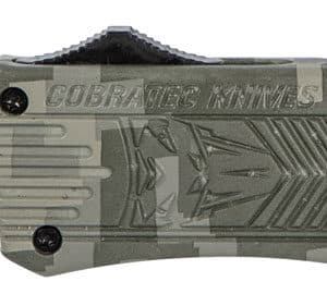 CobraTec Knives MADCCTK1MDS CTK-1  Medium 3" OTF Part Serrated D2 Steel Blade Army DigiCamo Aluminum Handle Features Glass Breaker Includes Pocket Clip