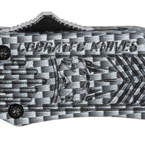 CobraTec Knives SCFCTK1SDADNS CTK-1  Small 2.75" OTF Dagger Plain D2 Steel Blade/Carbon Fiber Aluminum Handle Features Glass Breaker Includes Pocket Clip
