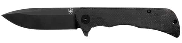 Templar Knife PFMBK321 Paladin  3.27" Folding Drop Point Plain Black Powder Coated D2 Steel Blade, 4.40" Black Micarta Handle Includes Pocket Clip