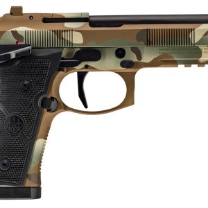 Beretta 92XI 9mm MultiCam Cerakote pistol with 4.7 inch barrel and fiber optic front sight