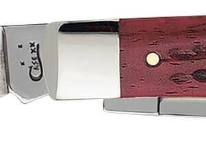 Case 00783 Trapper  Medium 3.25"/3.27" Folding Clip Point/Spey Plain Mirror Polished Tru-Sharp SS Blade Corn Cob Jigged Old Red Bone Handle