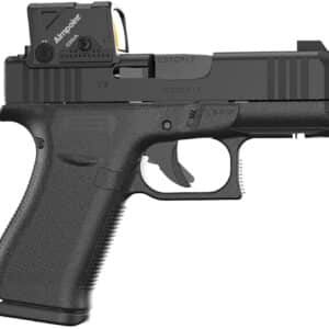 Glock 43X M.O.S. 9mm pistol in black with Aimpoint COA optic and two 10-round magazines