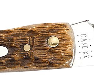 CASE 00245 AMBER BONE PEACH SEED JIG SOD BUSTER JR